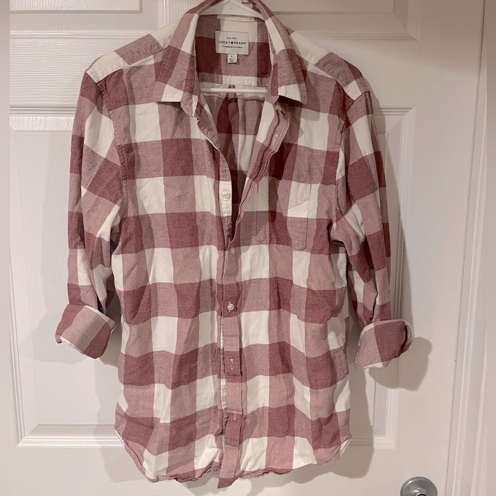 Checkered button up